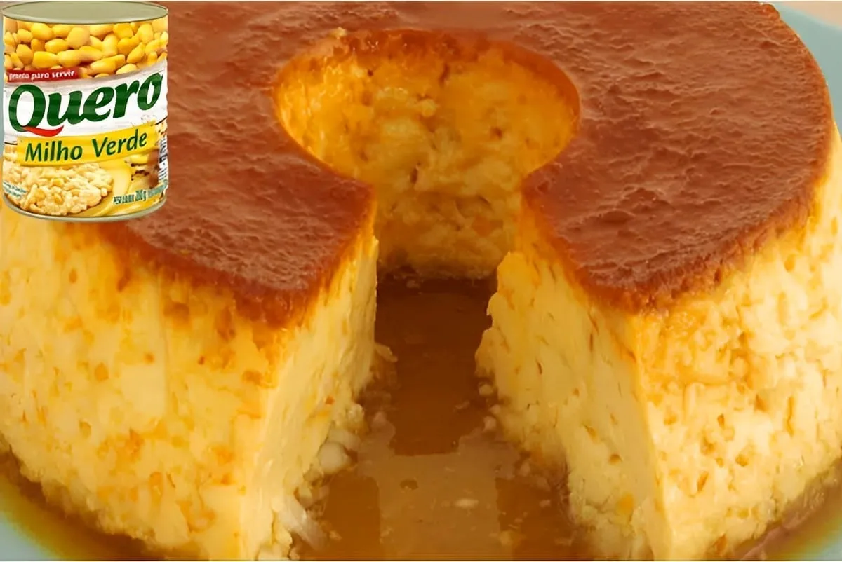 Pudim de milho de latinha uma sobremesa diferente e delicios