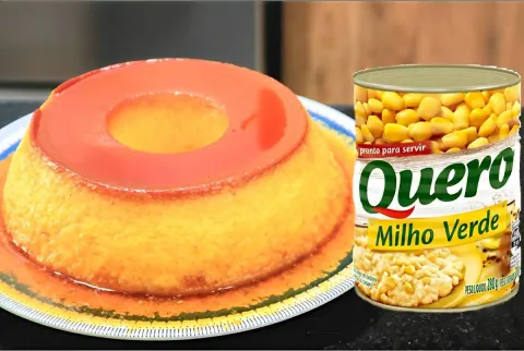 Pudim de milho de latinha uma sobremesa fácil e deliciosa fe