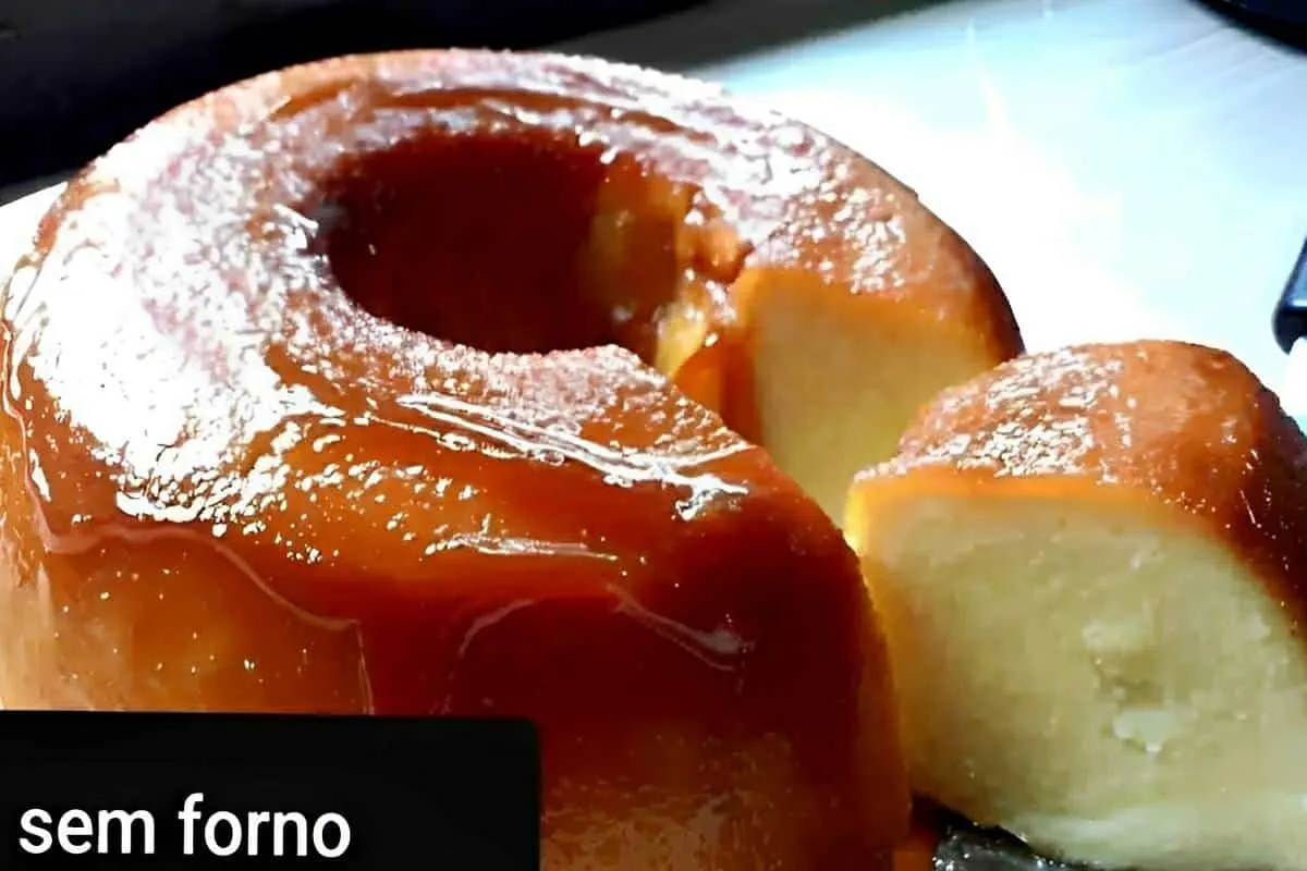 Pudim de pão sem forno delicioso fácil de fazer e fica pront