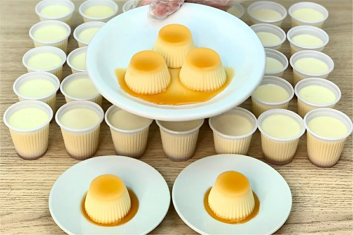 Pudim no copinho para fazer e vender essa receita rende muit