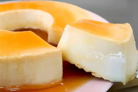Pudim sem ovos e sem leite condensado simples e fácil é só b