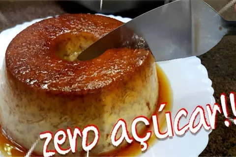 Pudim zero açúcar feito com apenas 3 ingredientes na panela 