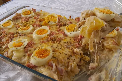 Receita de batata gratinada à portuguesa para o almoço de do