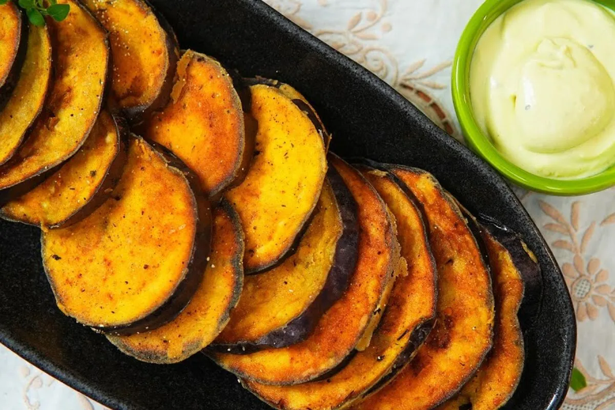 Receita de berinjela crocante e sequinha por fora, perfeita