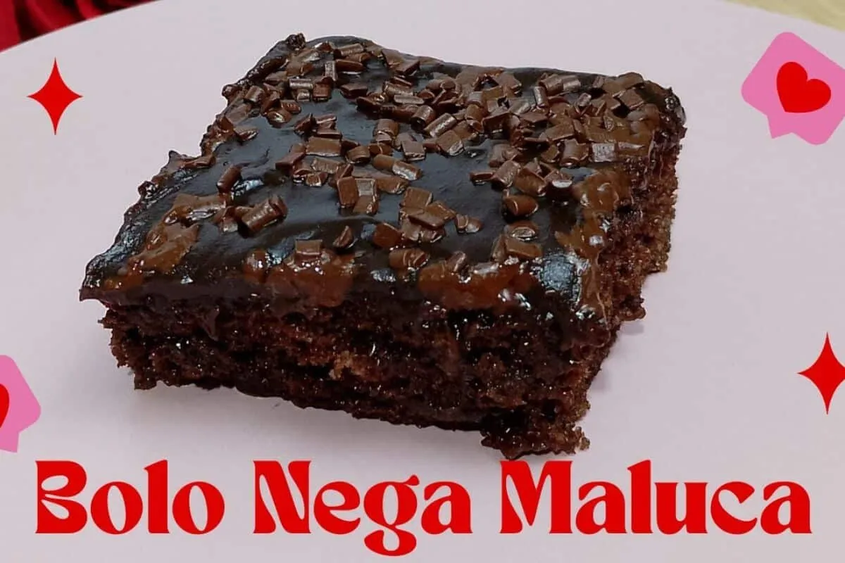 Receita de bolo nega maluca molhadinho e sem deixar muito do