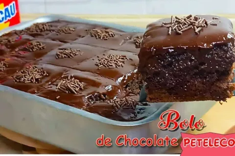 Receita de bolo peteleco: muito chocolate para você se delic
