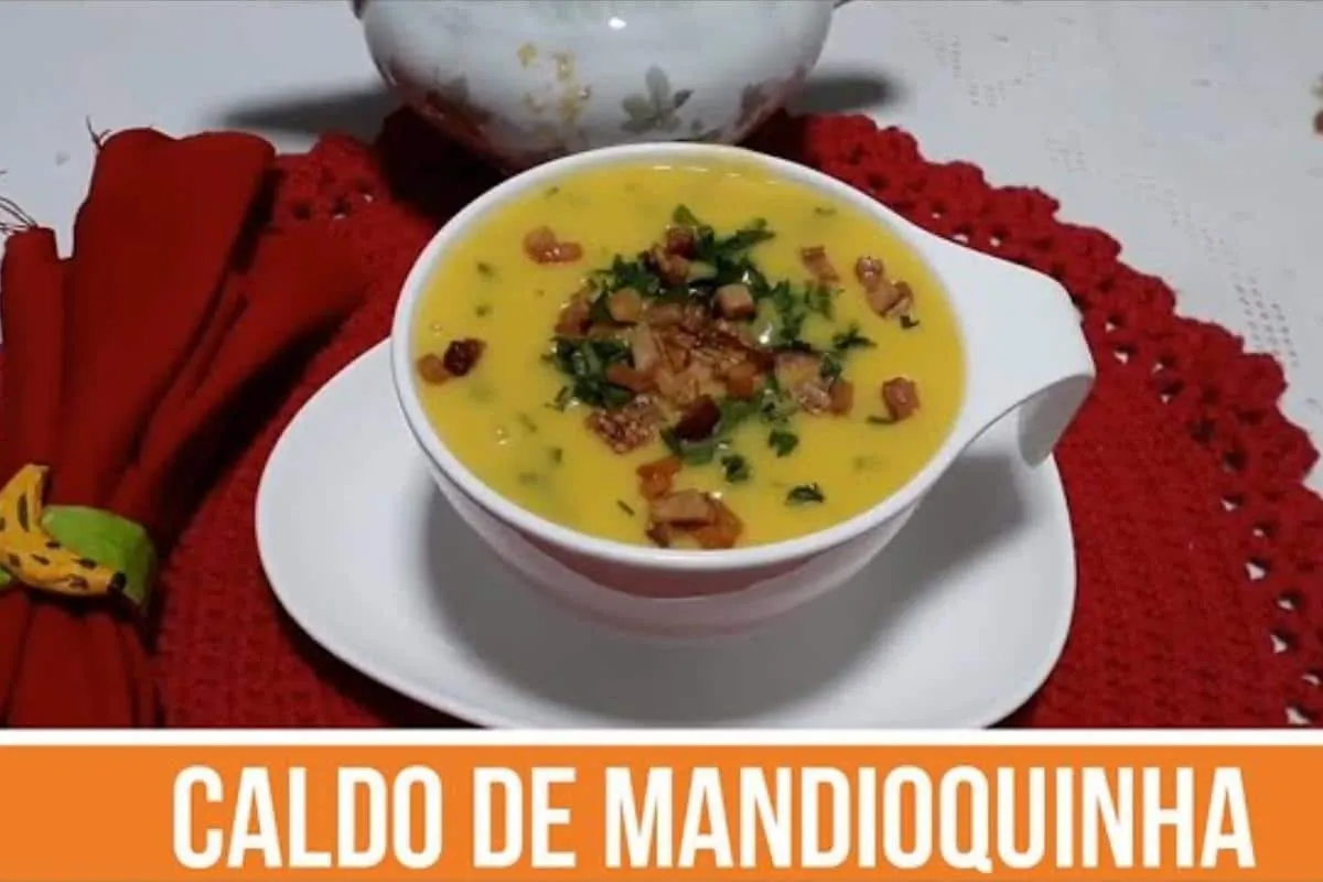 Receita de caldo de mandioquinha delicioso para servir na ho