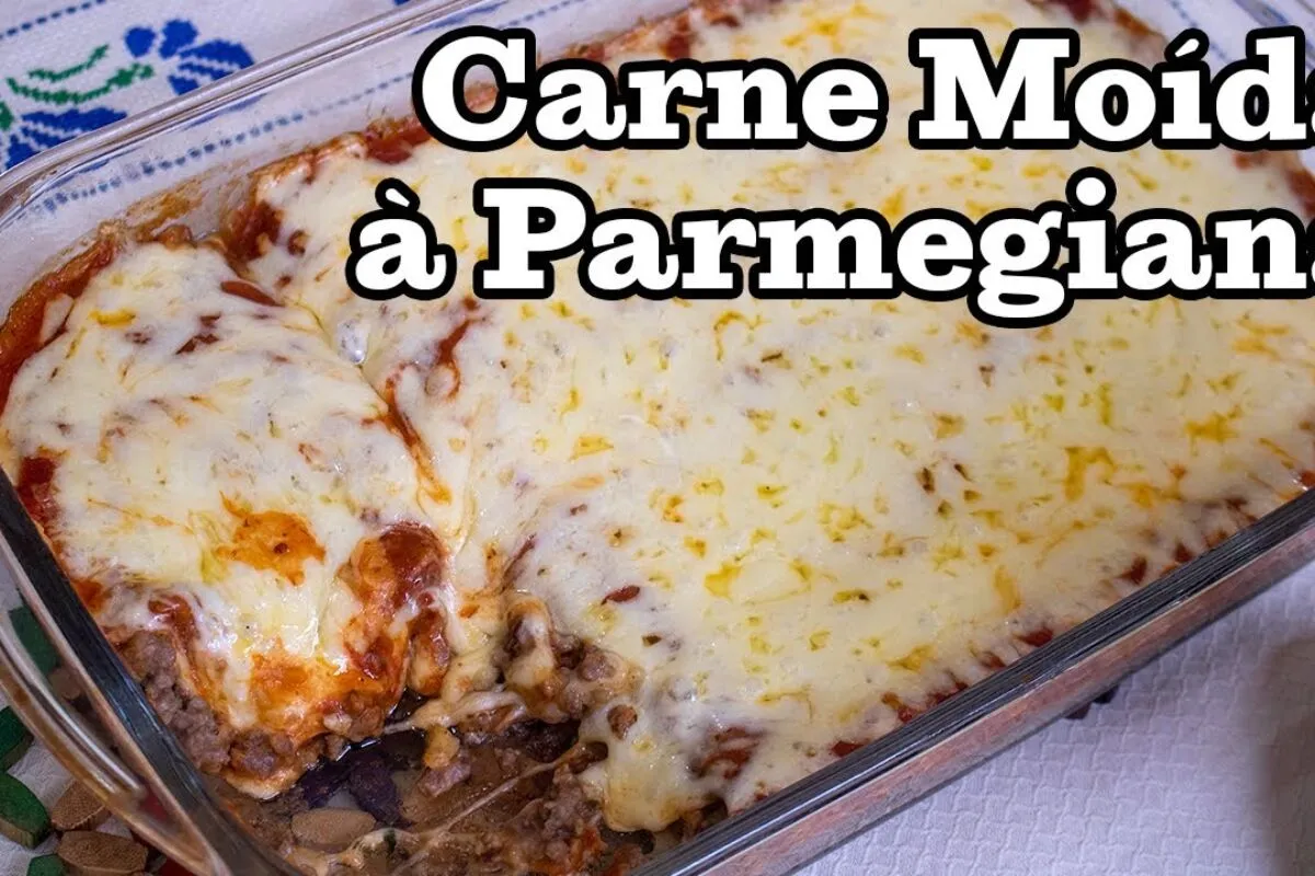 Receita de carne à parmegiana feita com carne moída na trave