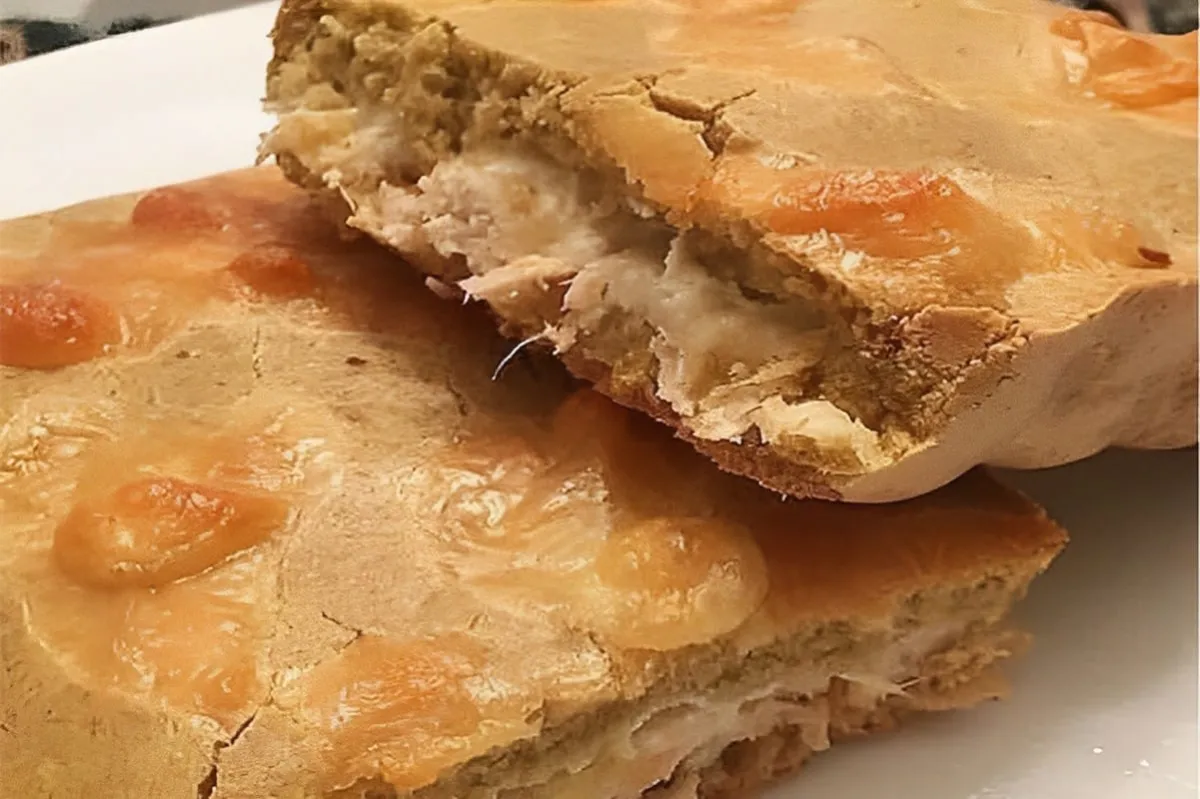 Receita de empadão de frango com massa de creme de leite que