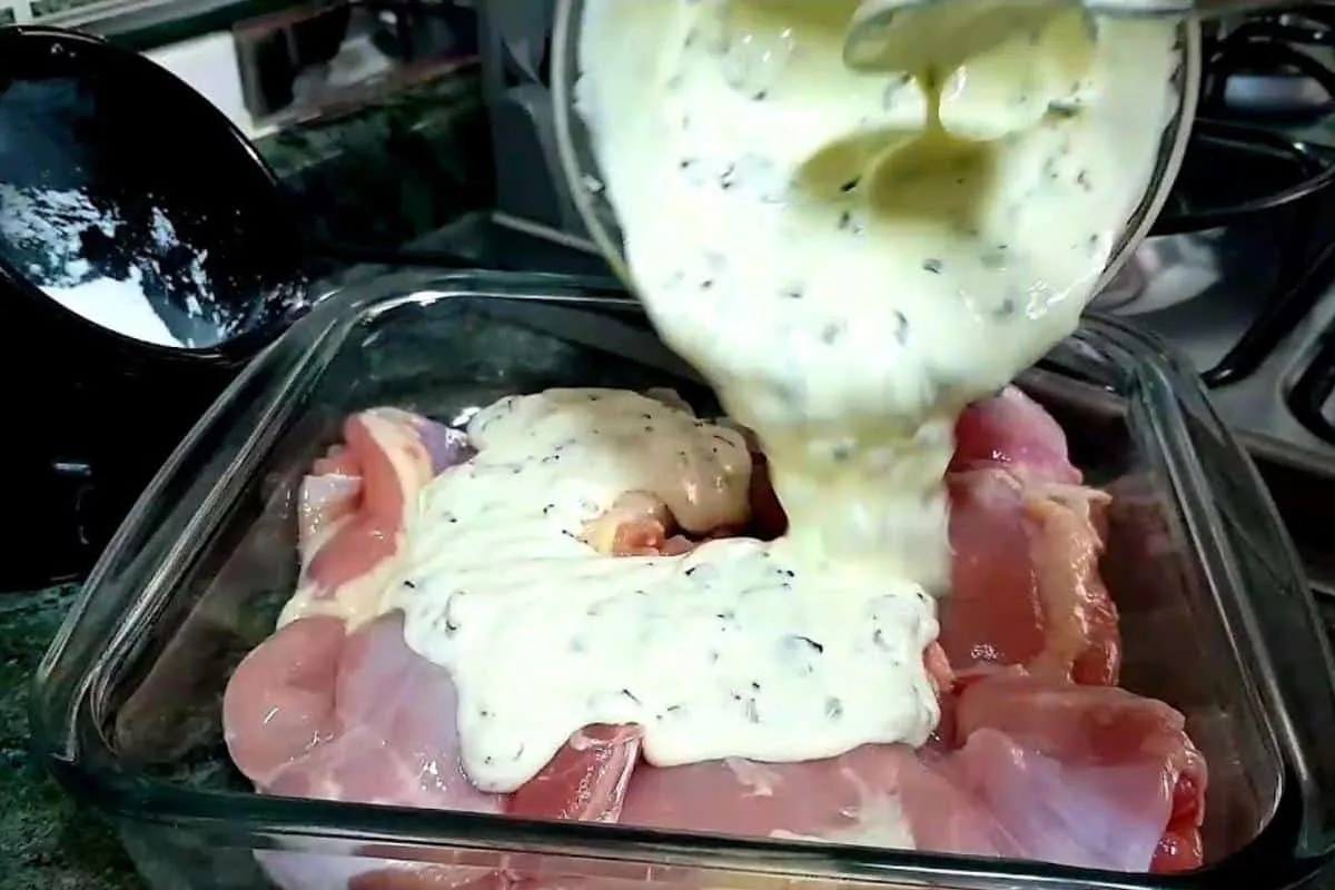 Receita de frango com creme de cebola que faço no almoço tod