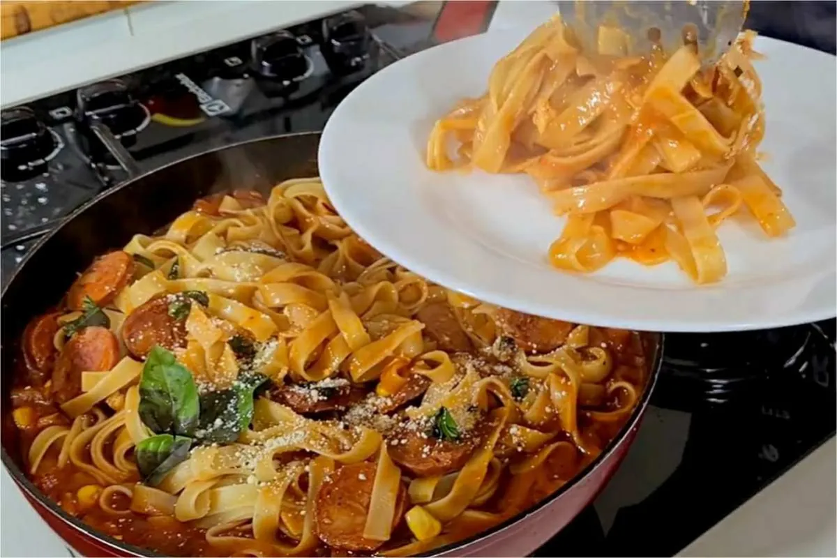 Receita de macarronada bem completa e dá para fazer sem toma