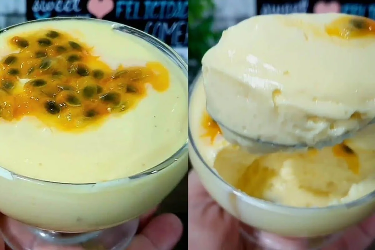 Receita de mousse de fruta feita com apenas 3 ingredientes p