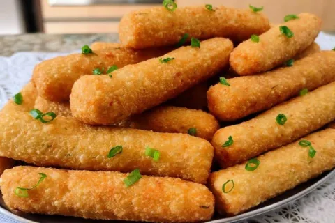 Receita de petisco de arroz para lanche ou saborear com as v