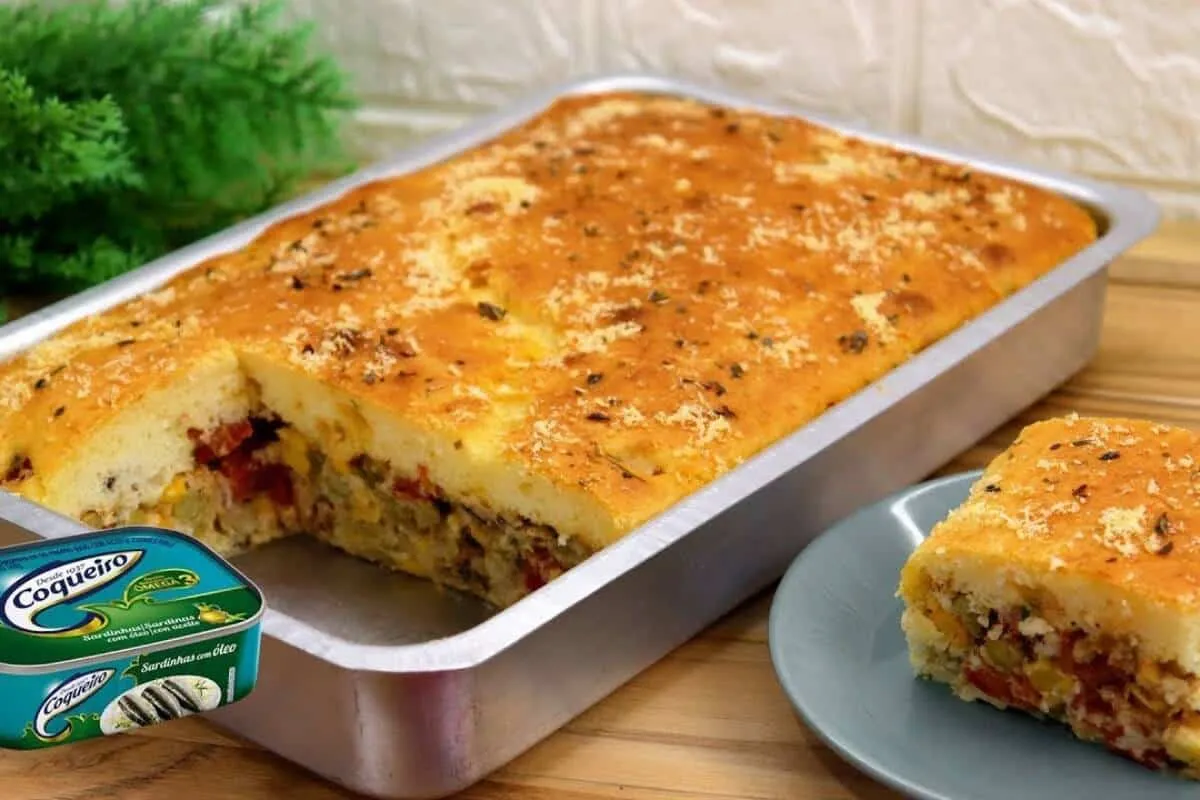 Receita de torta de sardinha dos anos 90 que fica super sabo