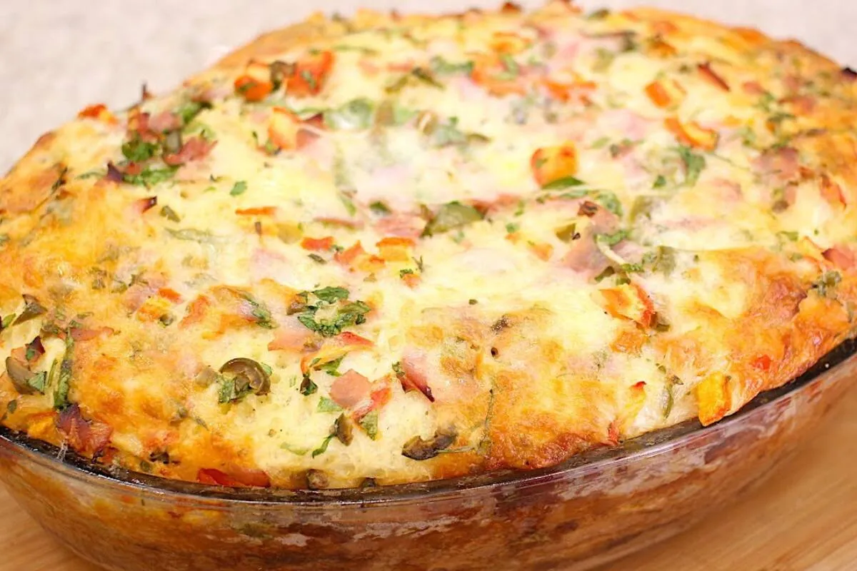 Receita de torta salgada com pão amanhecido que fica um espe