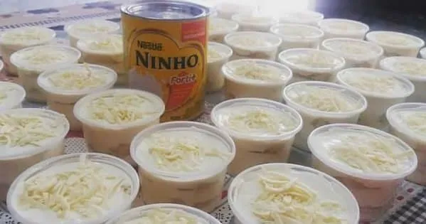 Recheio de Leite Ninho Para Bolos de Pote