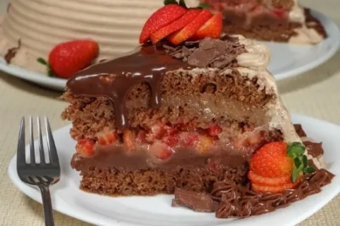 Recheio de Morango com Chocolate