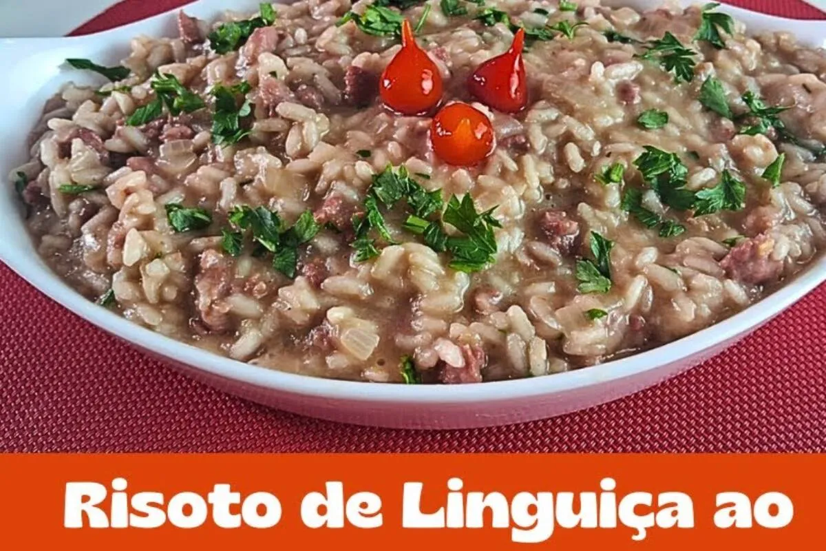 Risoto de linguiça ao vinho: para você preparar um jantar es