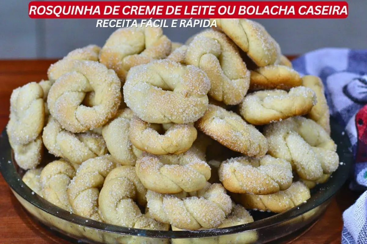 Rosquinha de creme de leite: fica crocante por fora e macia