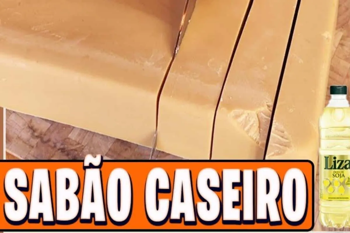 Sabão caseiro em barra com óleo que você iria jogar fora dep
