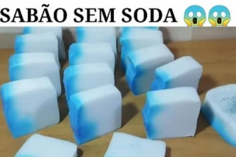 Sabão caseiro sem soda que fica super duro e rende várias ba