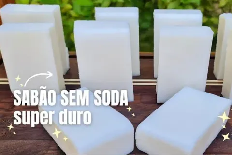 Sabão caseiro sem soda que não desmancha fácil na água e esp