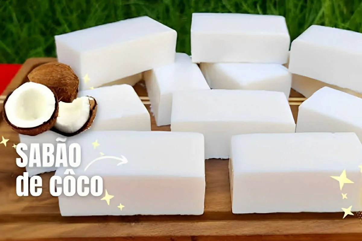 Sabão de coco caseiro fica igual ao do mercado excelente par