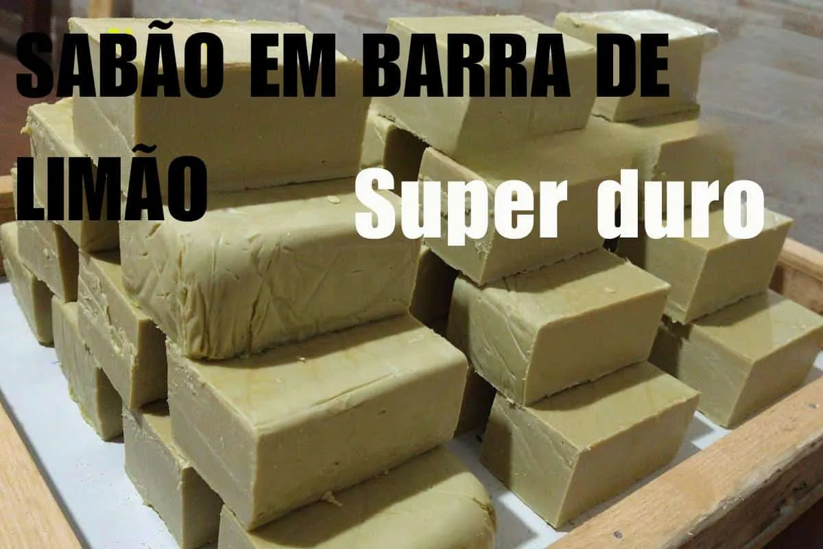 Sabão de limão em barra: rende bastante e espuma bastante na