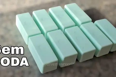 Sabão de limão sem soda super duro que não desmancha fácil n