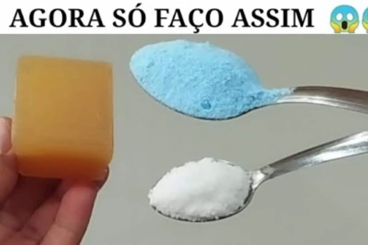 Sabão em pasta caseiro com sal e sabão em pó, limpa muito e