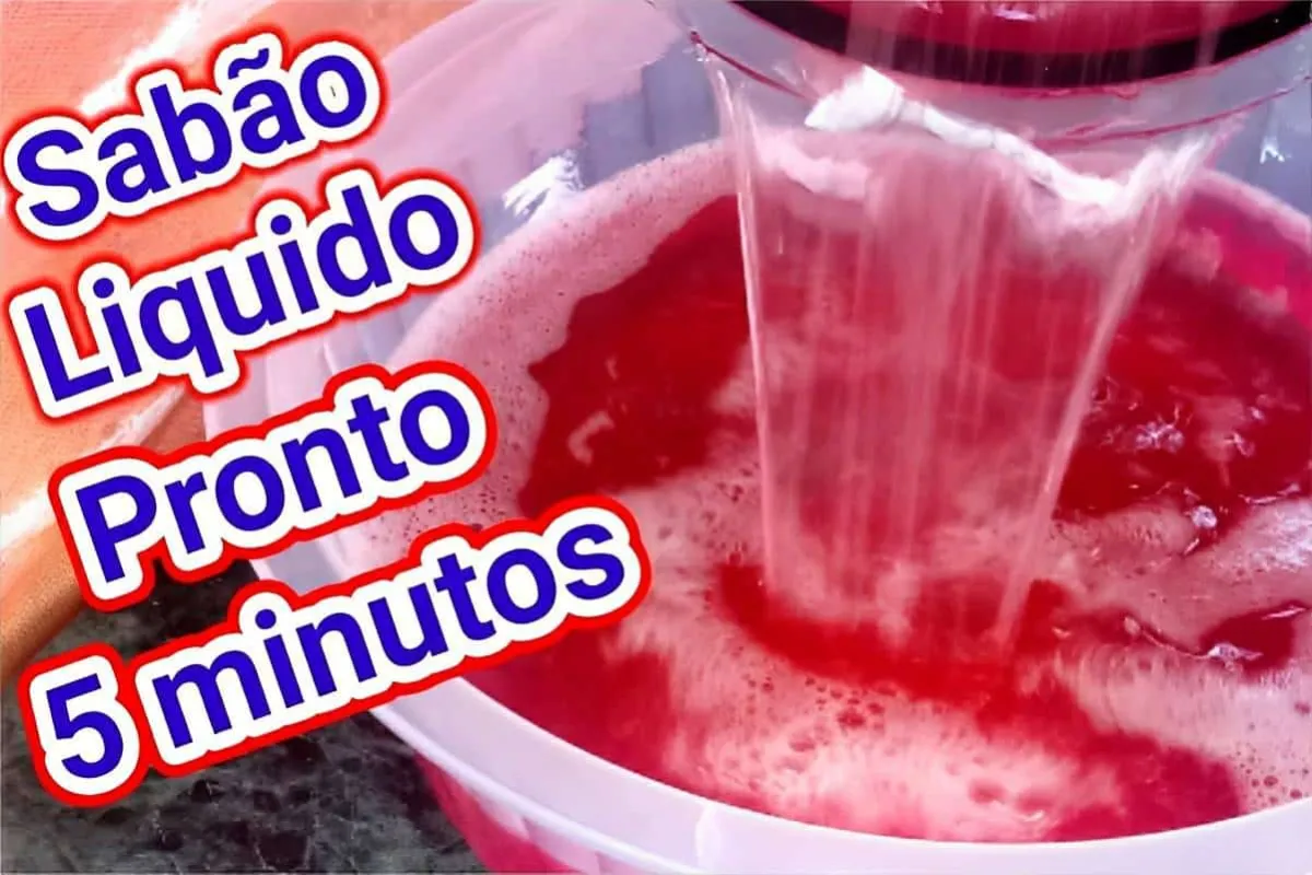 Sabão líquido caseiro feito com produtos que você tem no arm