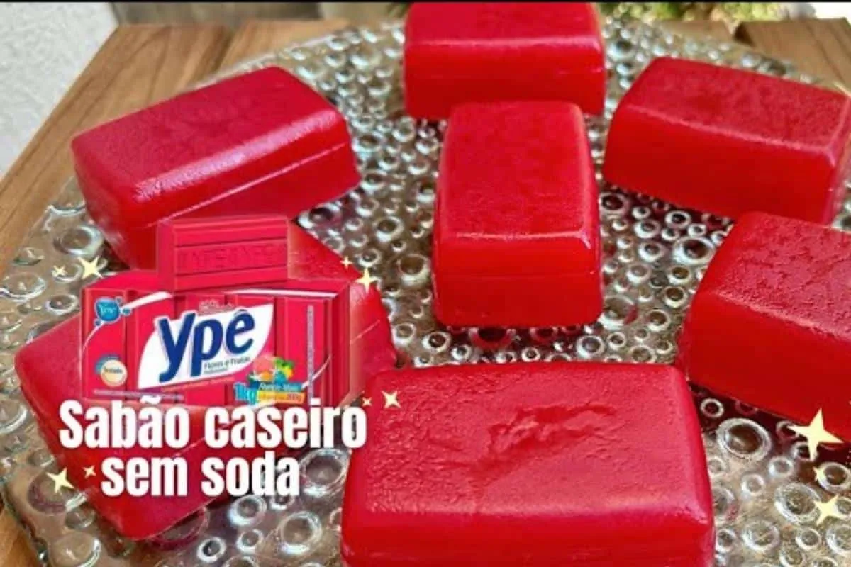 Sabão sem soda que rende bastante e desmancha fácil na água