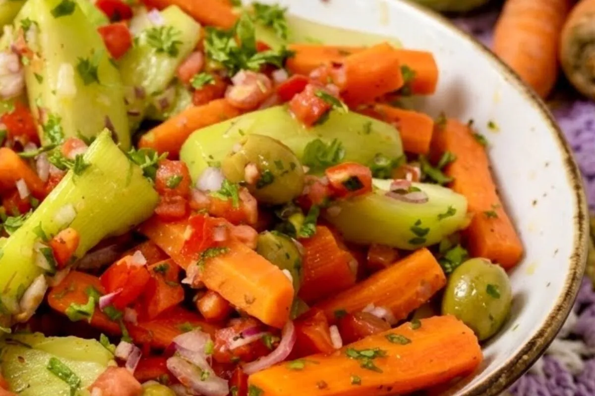 Salada de chuchu com cenoura deliciosa e muito bem temperada