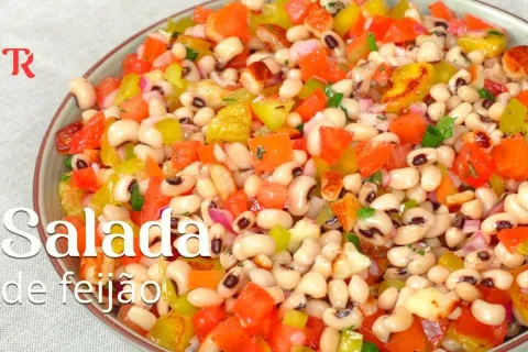 Salada de feijão saborosa que vai ser o maior sucesso no seu