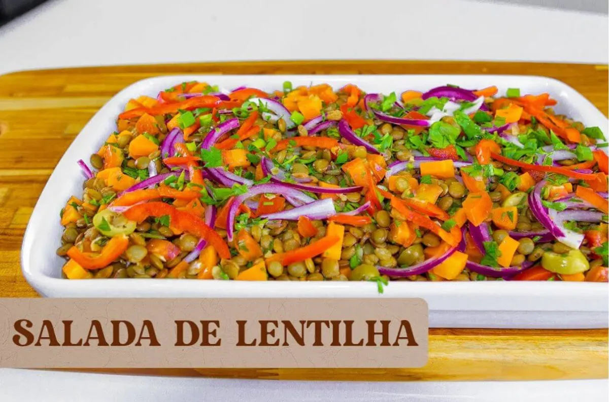 Salada de lentilha para dar sorte na sua virada de ano e ent
