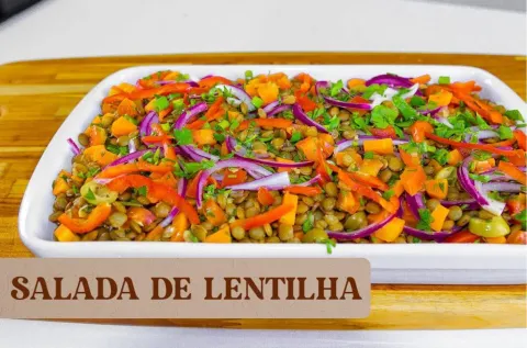 Salada de lentilha para dar sorte na sua virada de ano e ent