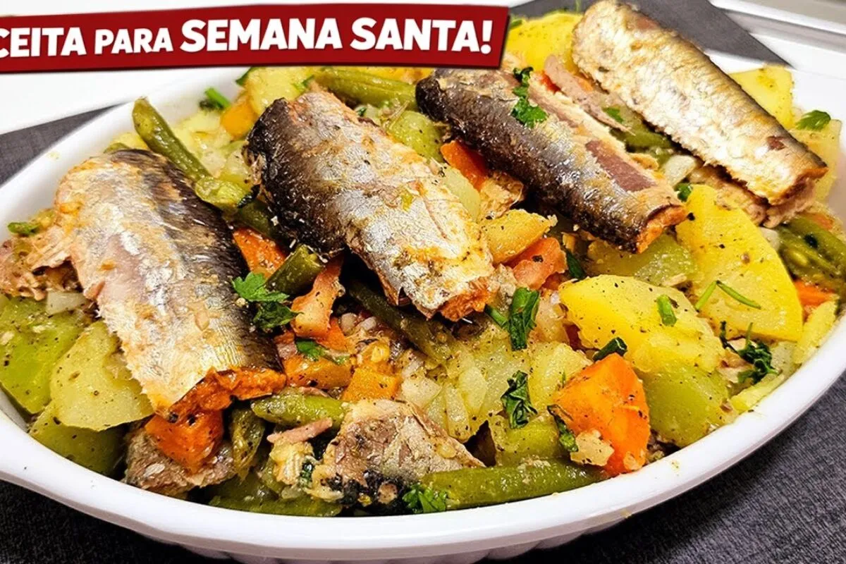 Salada de sardinha bem temperada e saborosa, perfeita para q