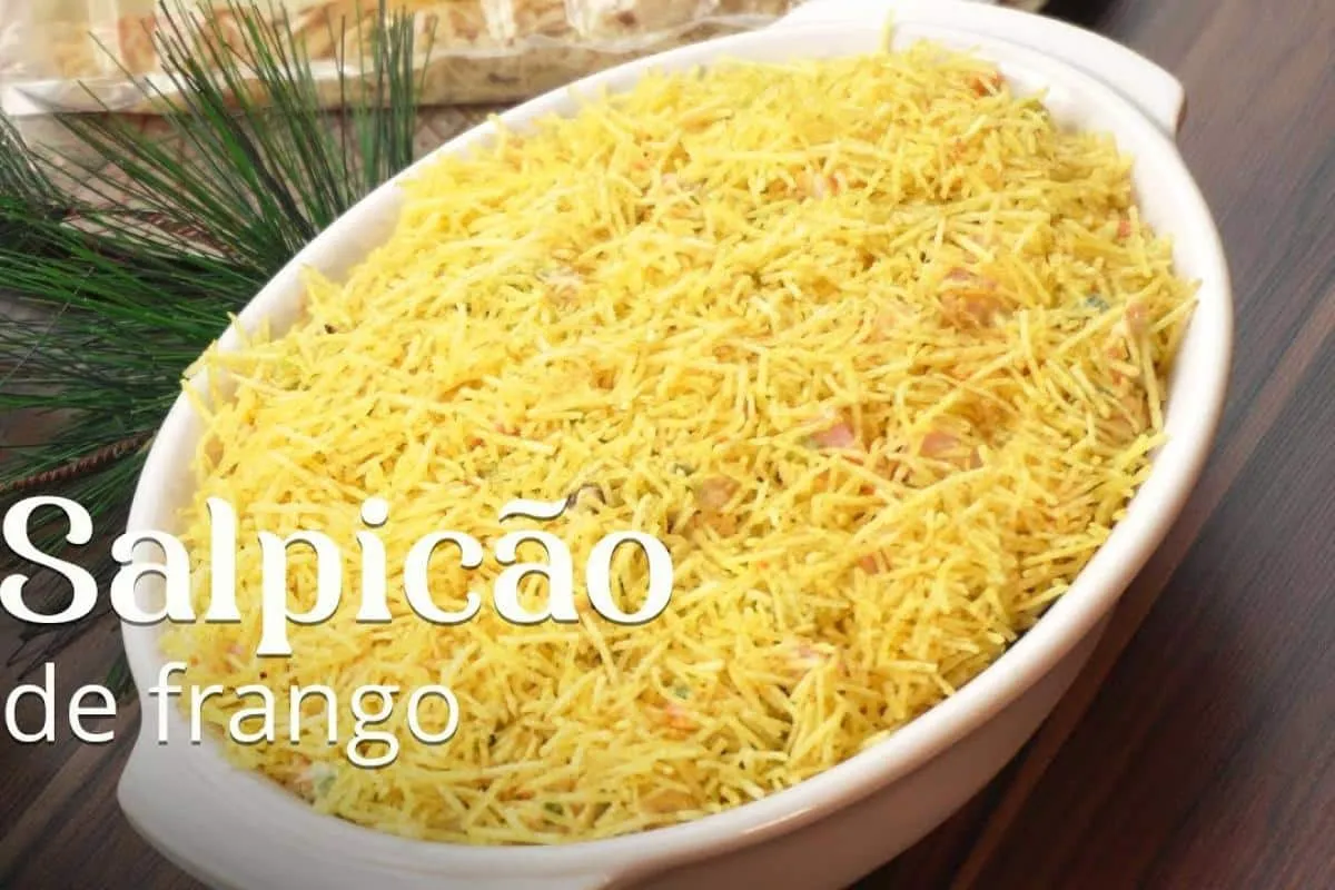 Salpicão de frango clássico e delicioso para acompanhar carn