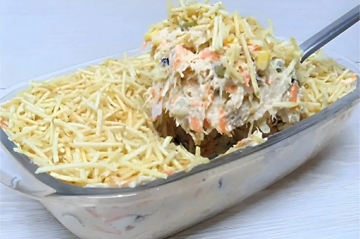 Salpicão de frango perfeito para acompanhar seu churrasco de