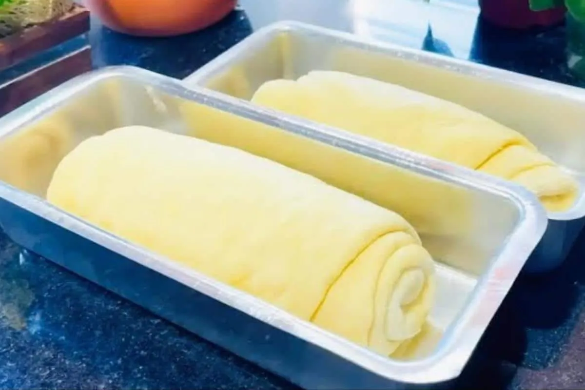 Segredo de Pão Caseiro fofinho:deixe o fermento crescer no l