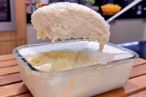 Sobremesa amansa sogra com 4 ingredientes sem liquidificador