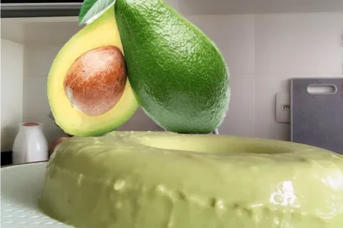 Sobremesa de abacate deliciosa e muito rápida, feita com pou