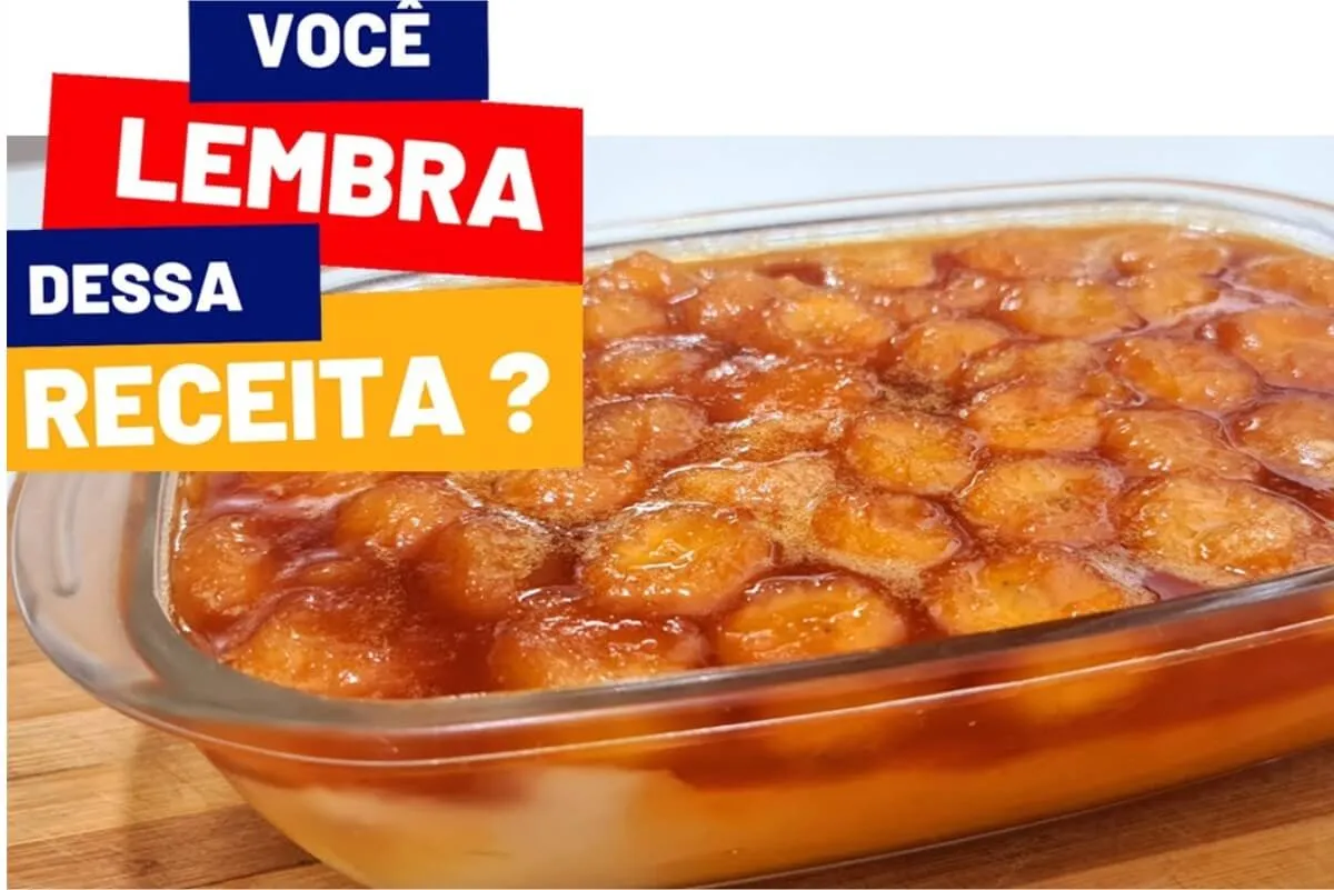 Sobremesa de banana que lembra a infância e faz o maior suce