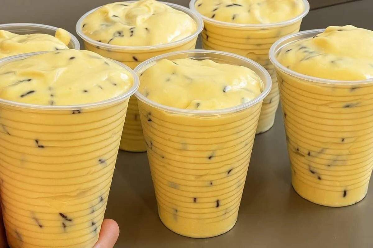 Sobremesa de maracujá geladinha feita no liquidificador que