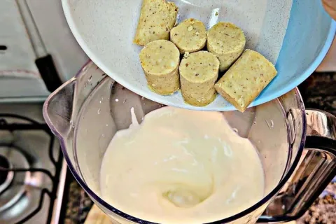 Sobremesa de paçoca no liquidificador super simples de prepa