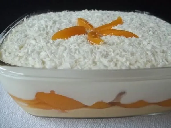 Sobremesa de Pêssego Para o Natal
