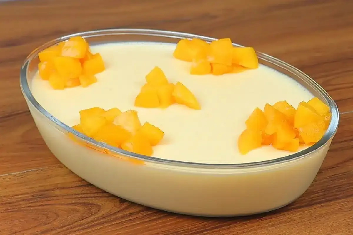 Sobremesa fácil de pêssego: é só bater no liquidificador e s