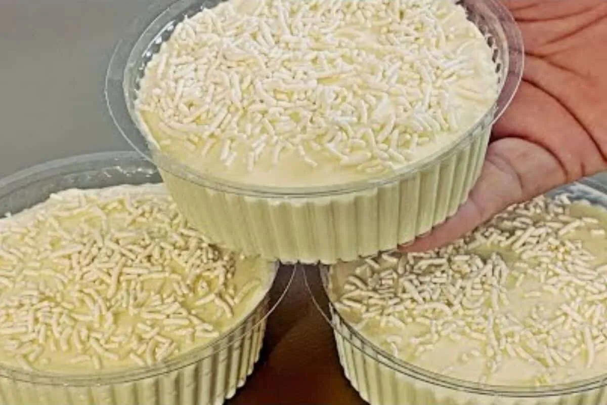 Sobremesa sem leite condensado nem gelatina que fica bem fir