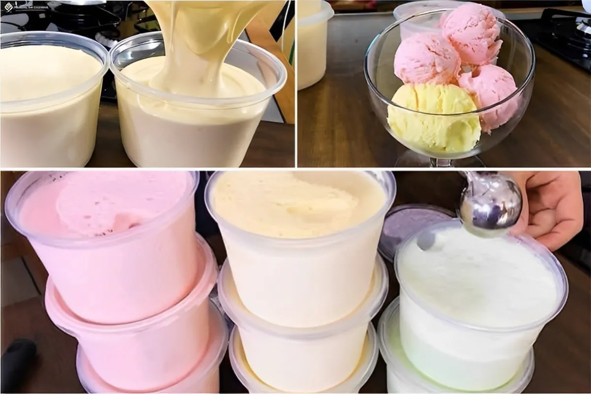 Sorvete caseiro prático feito com Suco Tang e outros ingredi