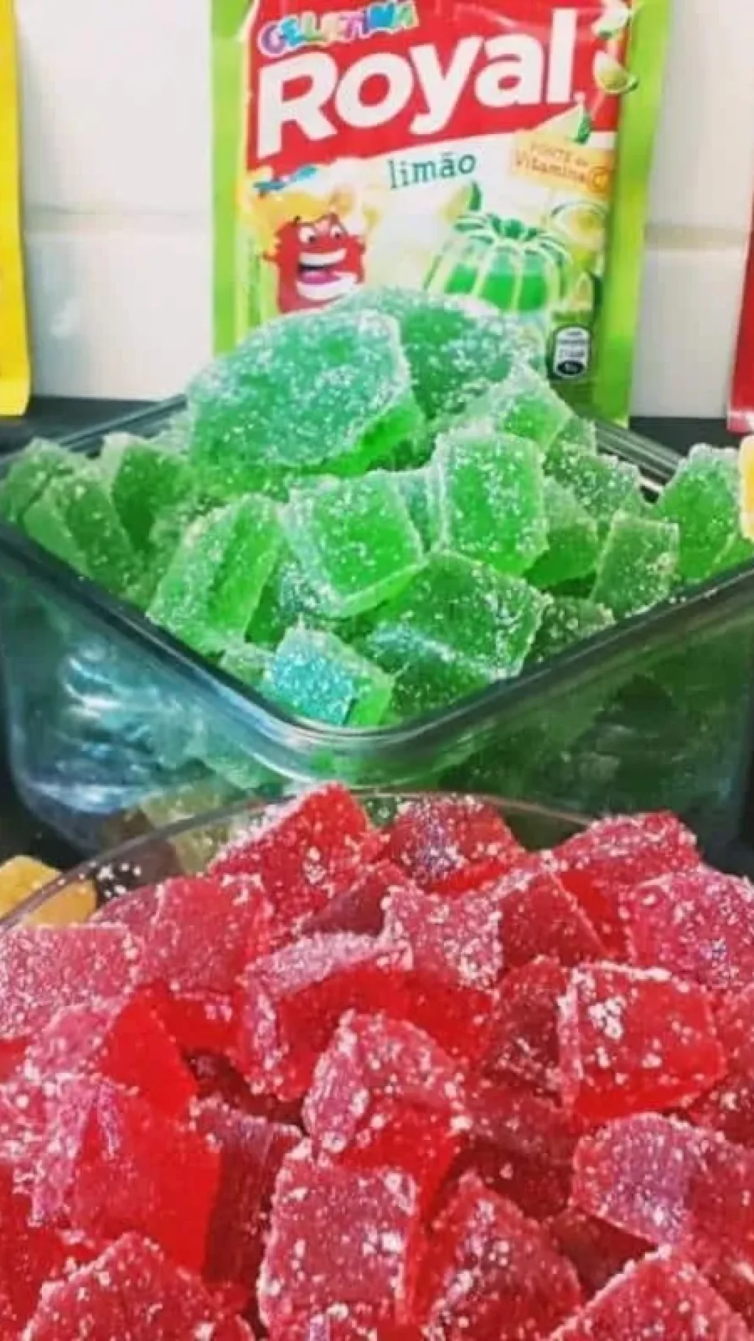 Bala de goma caseira ou jujuba fácil de fazer que é só escolher o sabor preferido